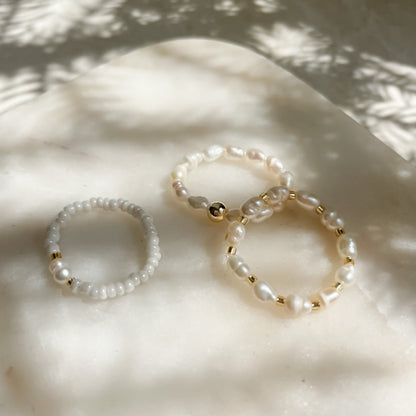 Perlenring One white von edel weiss edel weiss