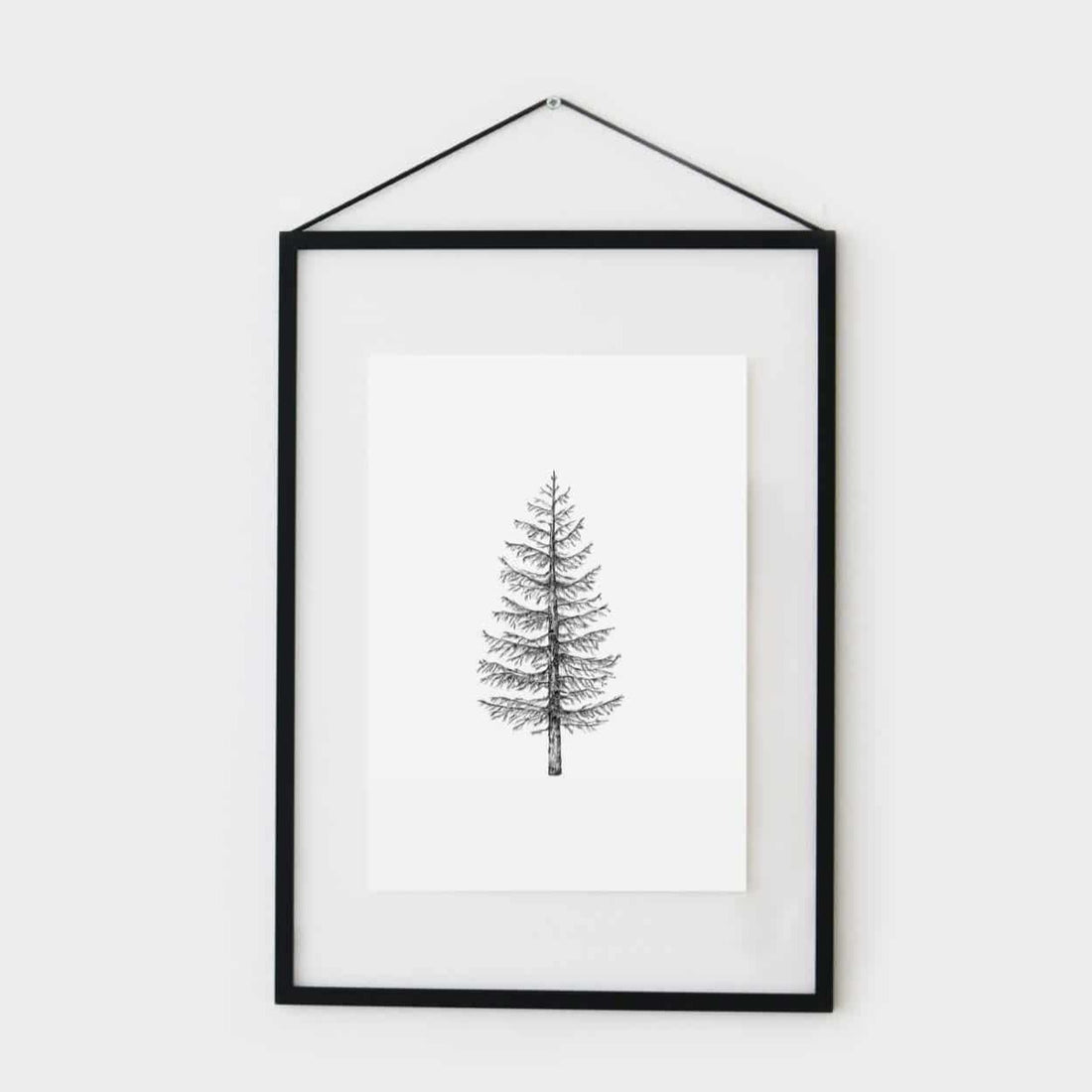 Print Tannenbaum (A6) von inkylines edel weiss