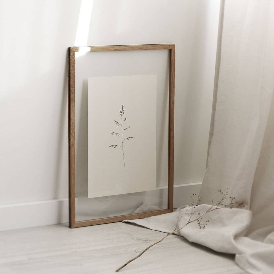 Print Gras (beige) von inkylines edel weiss