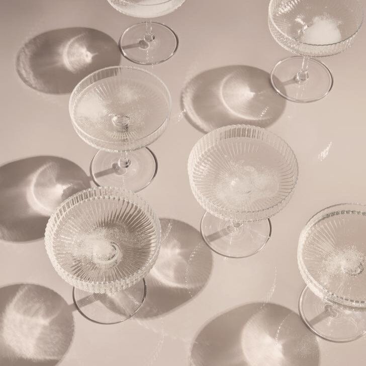 Ripple Champagner Gläser 2er Set (clear) von ferm LIVING