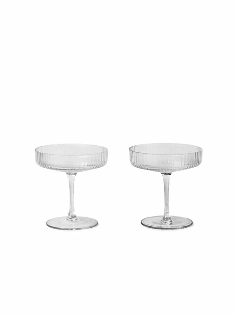 Ripple Champagner Gläser 2er Set (clear) von ferm LIVING
