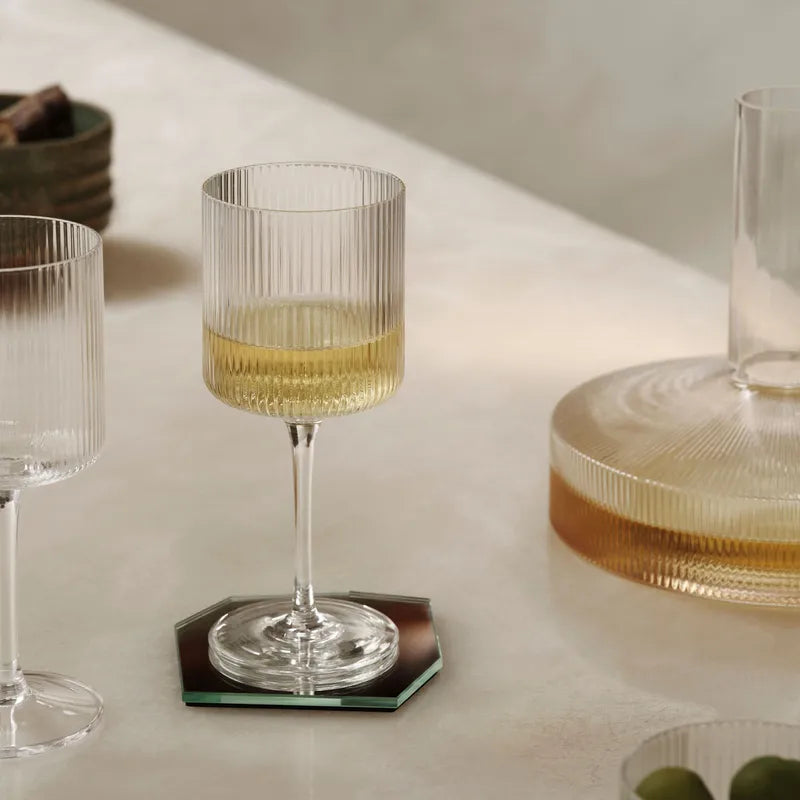 Ripple Weißweingläser 2er Set von ferm Living edel weiss