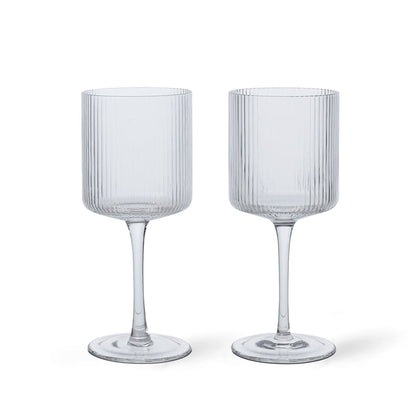Ripple Weißweingläser 2er Set von ferm Living edel weiss
