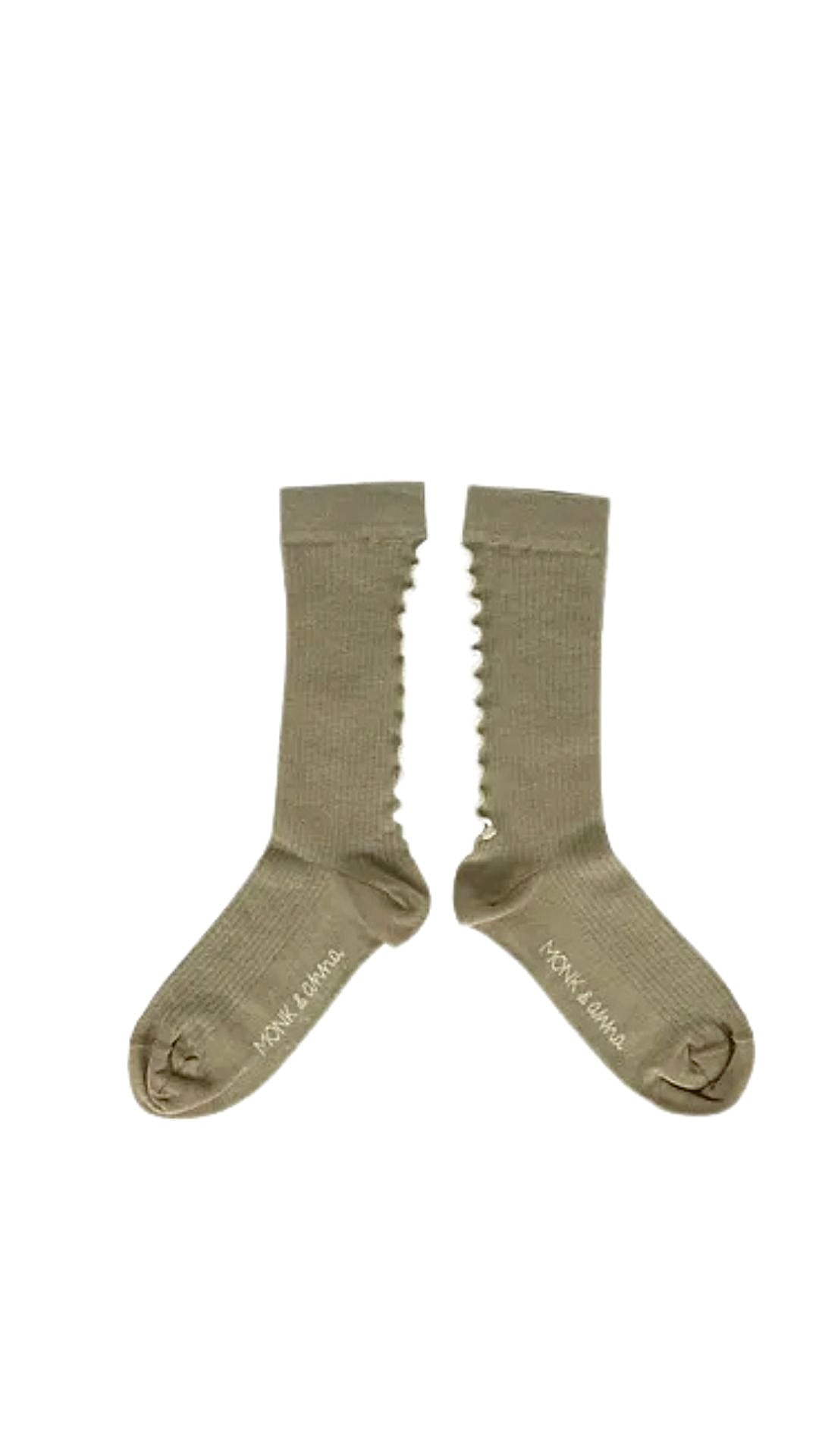 Strümpfe Ruffle von Monk & Anna edel weiss