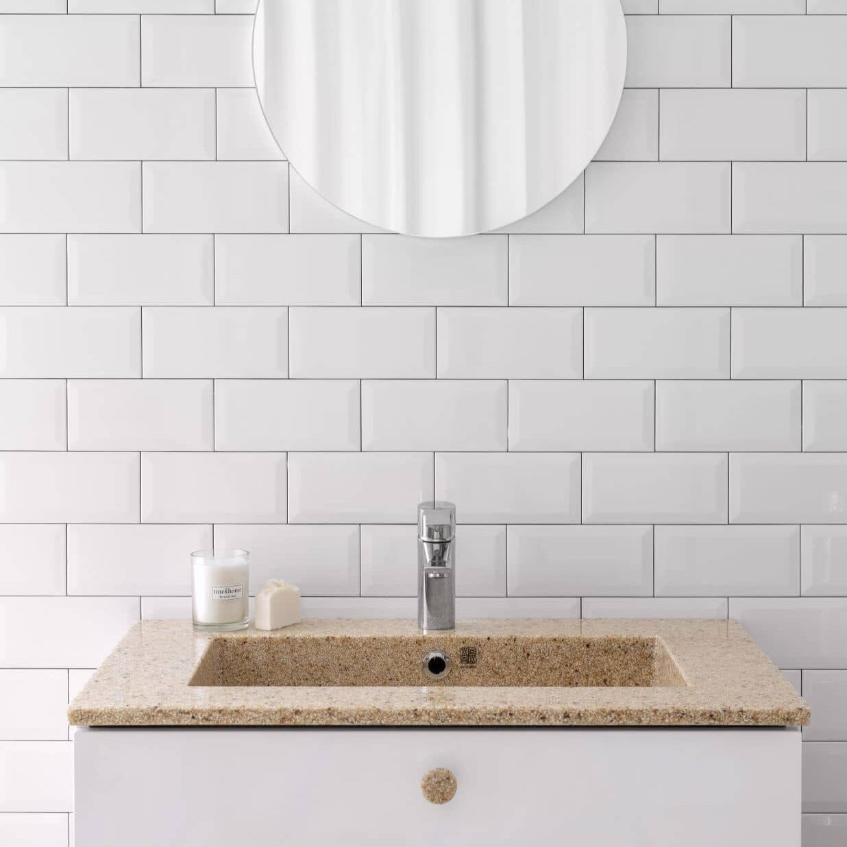 Waschbecken Unit80 von Woodio edel weiss
