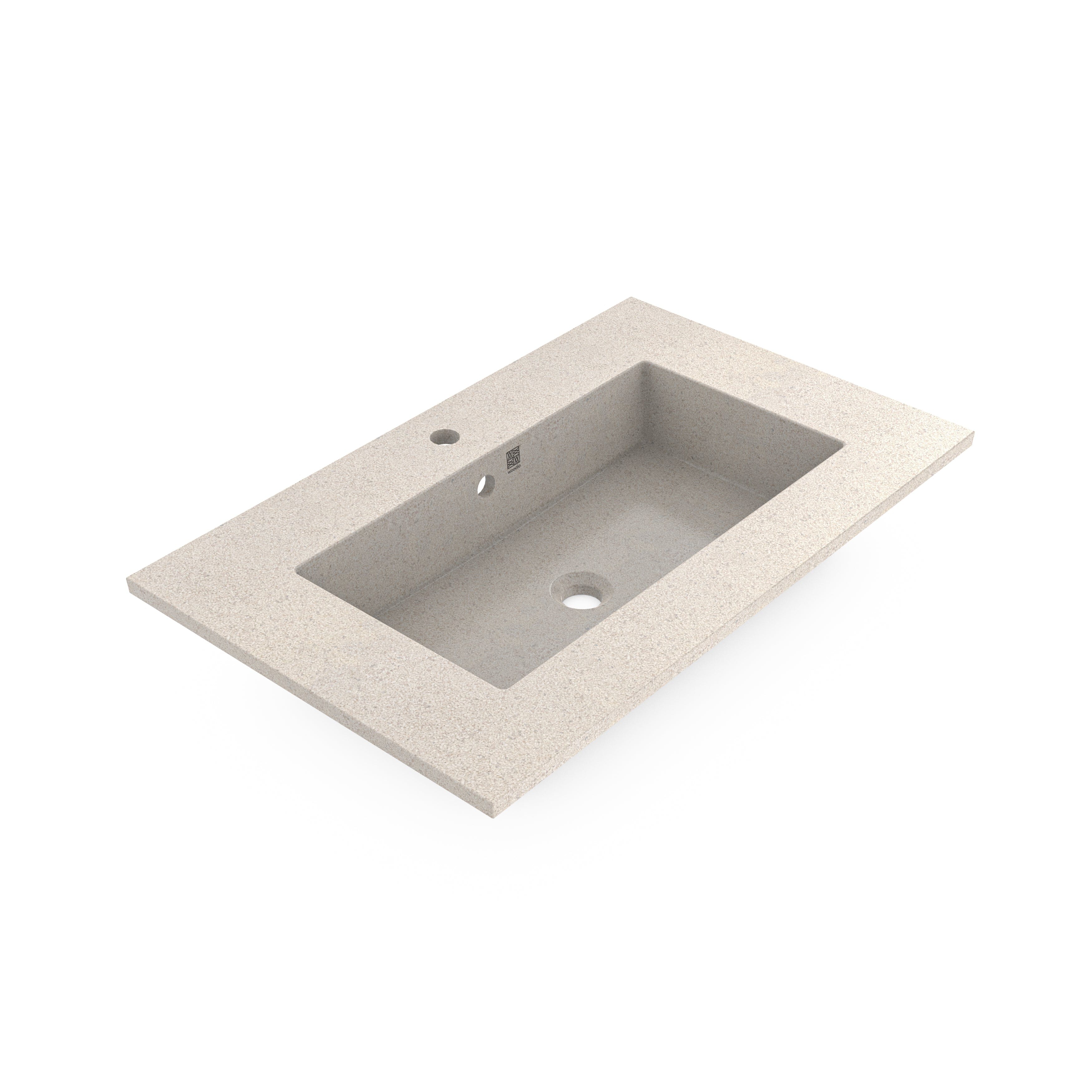 Waschbecken Unit80 von Woodio edel weiss